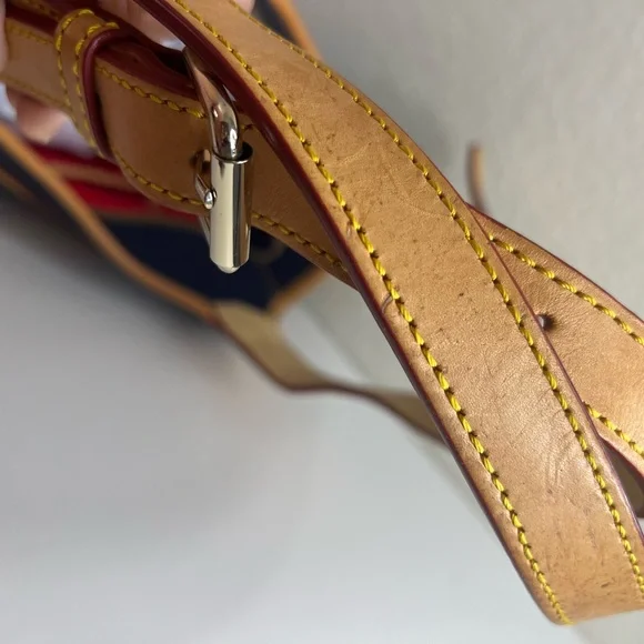 Dooney & Bourke Navy and Tan Shoulder Bag